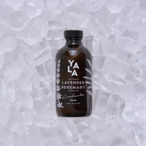 The bottle of Lavendar Rosemary kombucha